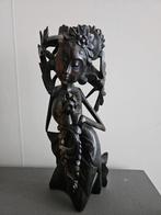 Indonesische houten beeld - Godin met lotusbloem, Ophalen