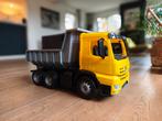 Grote kiepwagen vrachtauto 70 cm geel/grijs, Hobby en Vrije tijd, Modelauto's | 1:50, Ophalen of Verzenden, Zo goed als nieuw