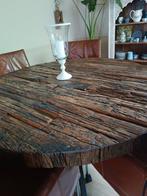 Te koop : Prachtige robuuste ronde eetkamer tafel !, Huis en Inrichting, Ophalen, 100 tot 150 cm, Rond, Zo goed als nieuw