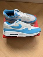 NIEUW: Nike Air Max 1 White University Blue maat 47, Ophalen, Nieuw, Blauw