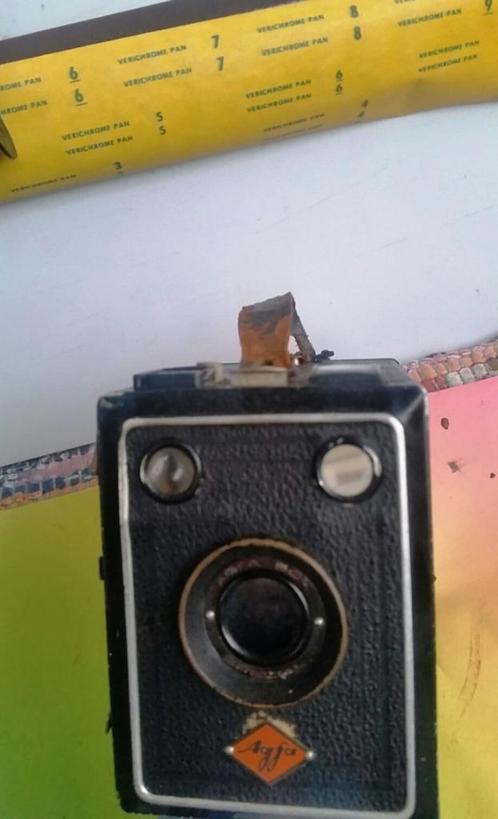 AGFA Box-Spezial ORIGINEEL! met lederen draagtasje jaren '50, Audio, Tv en Foto, Fotocamera's Analoog, Gebruikt, Overige Merken
