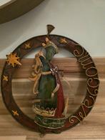 Vintage kerst welkom metaal bord 23 cm, Verzenden, Nieuw