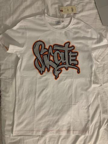 OVS stoere witte jongens t-shirt shirt polo Skate maat 164 beschikbaar voor biedingen