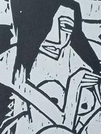 Karl Schmidt-Rotluff Houtsnede boek prent naakt erotiek, Antiek en Kunst, Kunst | Etsen en Gravures, Verzenden