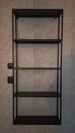 Wandrek staal mat zwart 140x60x18 cm, Huis en Inrichting, Kasten | Wandmeubels, Ophalen, Zo goed als nieuw, Minder dan 150 cm