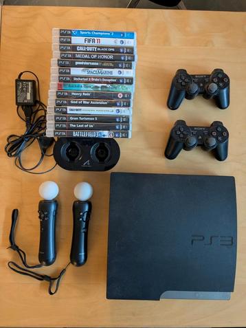 PS3 Console met Games en Controllers beschikbaar voor biedingen