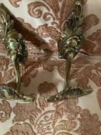 2 prachtige antieke bronzen kleding haken of gordijn haken, Antiek en Kunst, Ophalen of Verzenden