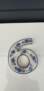 Mooi delftsblauw huisnummer 6, Ophalen of Verzenden, Nieuw