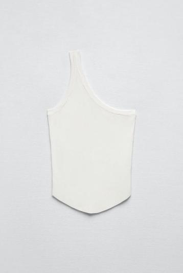 Witte one shoulder topje Zara - maat L - nieuw beschikbaar voor biedingen