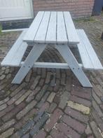Kinder picknicktafel, Tuin en Terras, Gebruikt, Vierkant, Hout, Ophalen