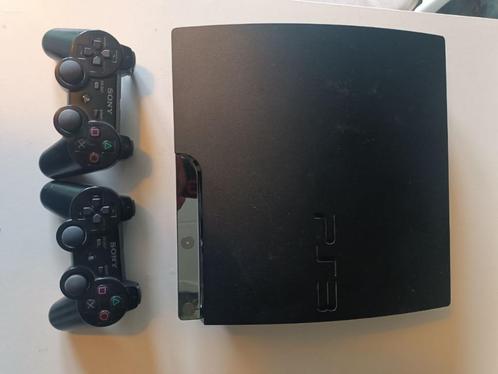 ps3, Spelcomputers en Games, Spelcomputers | Sony PlayStation 3, Zo goed als nieuw, Slim, Met 2 controllers, Ophalen of Verzenden