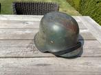 Duitse helm M42 camo, Verzamelen, Ophalen of Verzenden, Landmacht, Duitsland, Helm of Baret