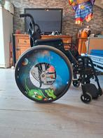 Kinderrolstoel met unieke wielcovers, Ophalen, Inklapbaar, Gebruikt, Duwrolstoel