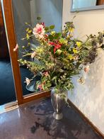 Groot kunstboeket zijdebloemen met vaas, Ophalen, Gebruikt, Binnen