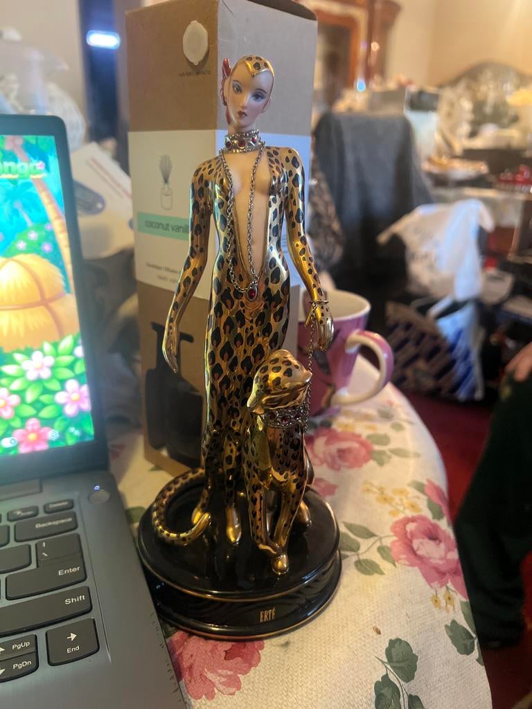 Franklin Mint Beeldje - Art Deco Leopard, Ophalen of Verzenden