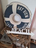 Riviera maison beach bordje en kussen, Huis en Inrichting, Woonaccessoires | Overige, Ophalen of Verzenden