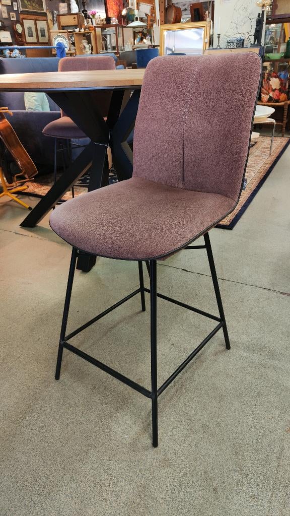 Tweemaal Barstoel Quint Burgundy Red, Huis en Inrichting, Barkrukken, Ophalen, Gebruikt, Met voetsteun, 60 tot 90 cm