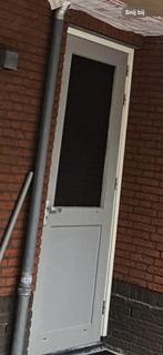 Achterdeur hout - gebruikte deur - schuurdeur-tuindeur, Gebruikt, 80 tot 100 cm, Ophalen of Verzenden, Buitendeur