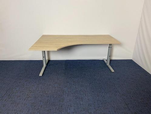 14 x Wingbureau Gispen TM (linksom), 180 x 120/80 cm., Huis en Inrichting, Bureaus, Gebruikt, Bureau, In hoogte verstelbaar, Ophalen