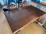 Antieke houten tafel met stoelen, Antiek en Kunst, Antiek | Meubels | Tafels, Ophalen