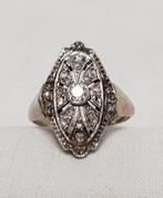 Art Deco ring 18kt diamant markies., Ophalen of Verzenden, Goud, Ring, Met edelsteen