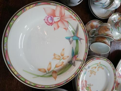 Hutschenreuter Colibri, Leonard Paris, prachtig servies >10, Huis en Inrichting, Keuken | Servies, Zo goed als nieuw, Overige stijlen