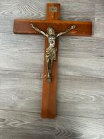Antiek Groot Kruisbeeld met Jezus, Antiek en Kunst, Antiek | Religie, Ophalen of Verzenden
