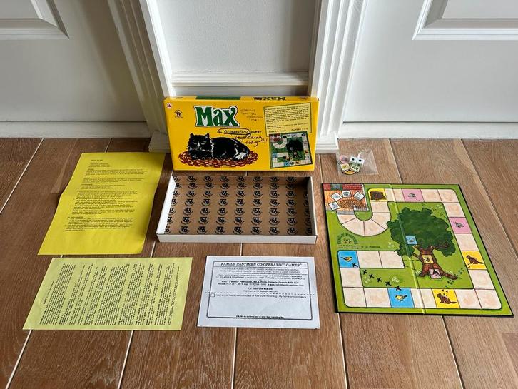 Max de Kat Co-operative Game uit 1986., Hobby en Vrije tijd, Gezelschapsspellen | Bordspellen, Zo goed als nieuw, Ophalen