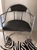 Italiaanse stoelen ,retro Art Deco ,vintage, Huis en Inrichting, Stoelen, Ophalen, Gebruikt, Metaal, Twee