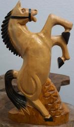 Beeld sculptuur hout handwerk paard groot houtsnijwerk uniek, Antiek en Kunst, Ophalen of Verzenden