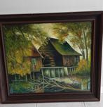 Schilderij watermolen, Antiek en Kunst, Ophalen of Verzenden