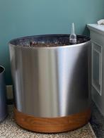 Verrijdbare plantenbak RVS, Ophalen, Vierkant, Metaal