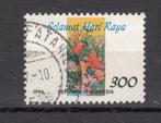 Maleisia bloemen Selamat Hari Raya, Verzenden, Gestempeld, Zuid-Azië