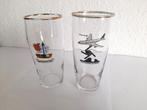 Egmond + Schiphol DC 8, souvenirglas vanaf €20, jaren 60, Verzamelen, Glas en Borrelglaasjes, Verzenden, Gebruikt, Bierglas