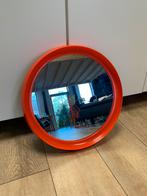 Retro Oranje Spiegel Rond, Minder dan 100 cm, Minder dan 50 cm, Rond, Ophalen of Verzenden