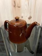 Vintage bruine theepot, jaren '60/70, Gebruikt, Verzenden, Keramiek, Overige typen