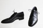 Bijna nieuwe zwarte Santoni lace-ups in maat 8 F = maat 42, Kleding | Heren, Schoenen, Zwart, Ophalen of Verzenden, Zo goed als nieuw