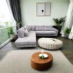 Seats en S. Ribstof Hoekbank Taupe 8-zits - Gratis Bezorging, Ophalen of Verzenden, Zo goed als nieuw, Hout, Ribstof