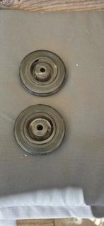2 losse wielen 100mm rubber, Doe-het-zelf en Verbouw, Zwenkwielen, Ophalen of Verzenden, Zo goed als nieuw