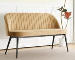 licht bruine eetkamerbank – 130 cm breed – nieuw in doos!, Ophalen, Rechte bank, Minder dan 150 cm, Nieuw