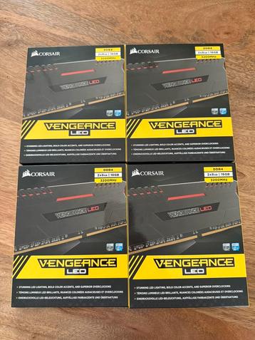 Corsair Vengeance LED Red 8x8gb 64gb 3200mhz beschikbaar voor biedingen