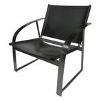 Vintage fauteuil tuigleer metaal jaren 80 design stoel, Huis en Inrichting, Fauteuils, Vintage, Gebruikt, Ophalen of Verzenden