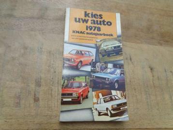 Kies uw Auto 1978 - KNAC Autojaarboek - Nederlands beschikbaar voor biedingen