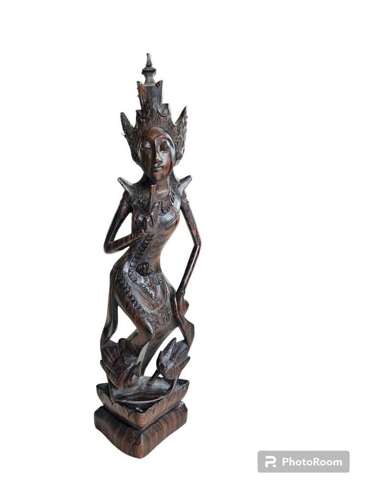 Sculptuur van een Balinese danseres - 39 cm - Bali, Antiek en Kunst, Kunst | Beelden en Houtsnijwerken, Ophalen of Verzenden