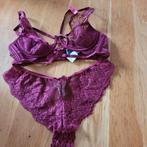 bh 80 c slip L private hunkemoller, Kleding | Dames, Ondergoed en Lingerie, Hunkemöller, Ophalen of Verzenden, Paars, Setje