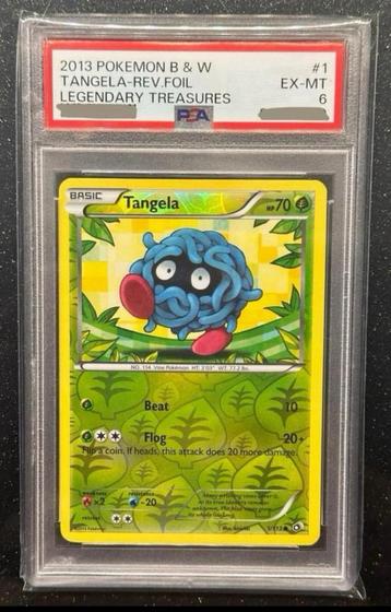 Tangela #1 - rev. foil Pokemon Legendary Treasures PSA6 beschikbaar voor biedingen