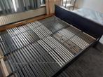 Houten bedframe Ikea HEMNES incl. Lattenbodems, Huis en Inrichting, Slaapkamer | Bedden, Ophalen, Gebruikt, Zwart, Tweepersoons