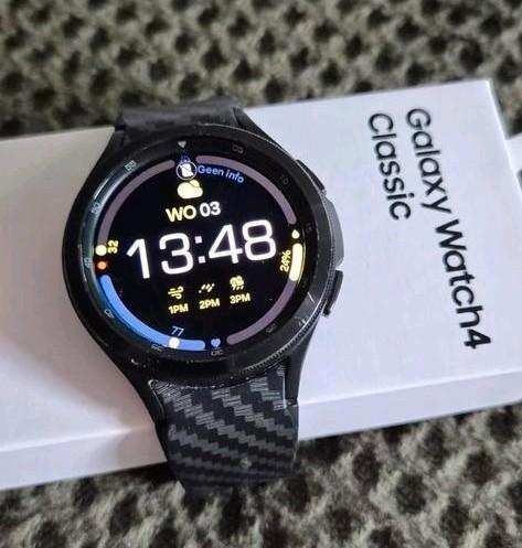 Samsung Galaxy Watch 4 Classic, Sieraden, Tassen en Uiterlijk, Smartwatches, Gebruikt, Android, Zwart, Afstand, Calorieverbanding