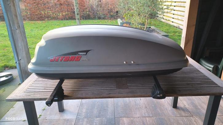 Thule Jetbag 100 dakkoffer + Thule dakdragers, Auto diversen, Dakkoffers, Gebruikt, Ophalen