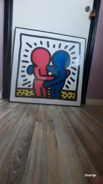 Keith Haring - Best Buddy's met Lijst - 70x70 cm, Antiek en Kunst, Ophalen